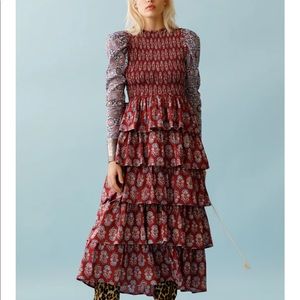Alix of Bohemia NWT Shelby Mulberry Ruffle Dress Medium